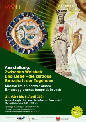 Plakat Zwischen Weisheit und Liebe – Die Zeitlose Botschaft der Tugenden